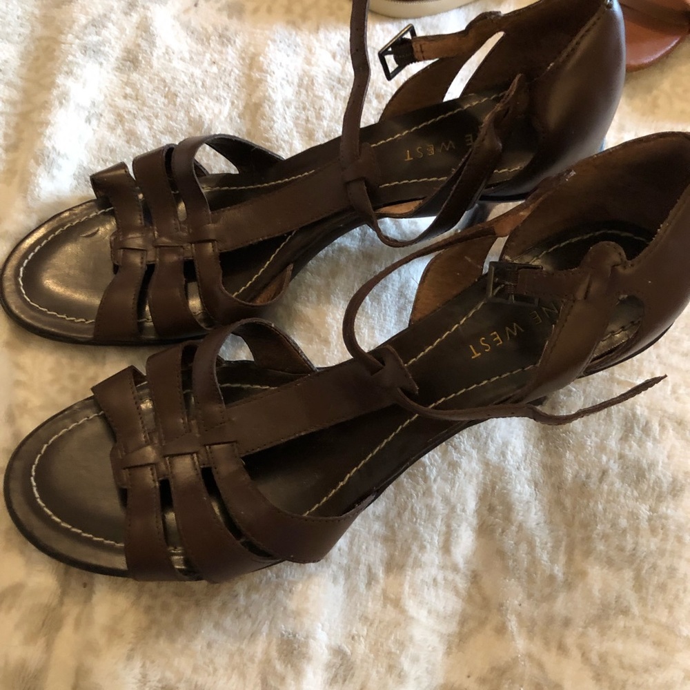 Nine West Brown leather Sandals